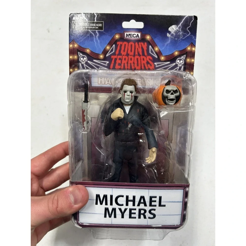 Neca Toony Terrors Michael Myers Gray Skull Pumpkin Action Figure